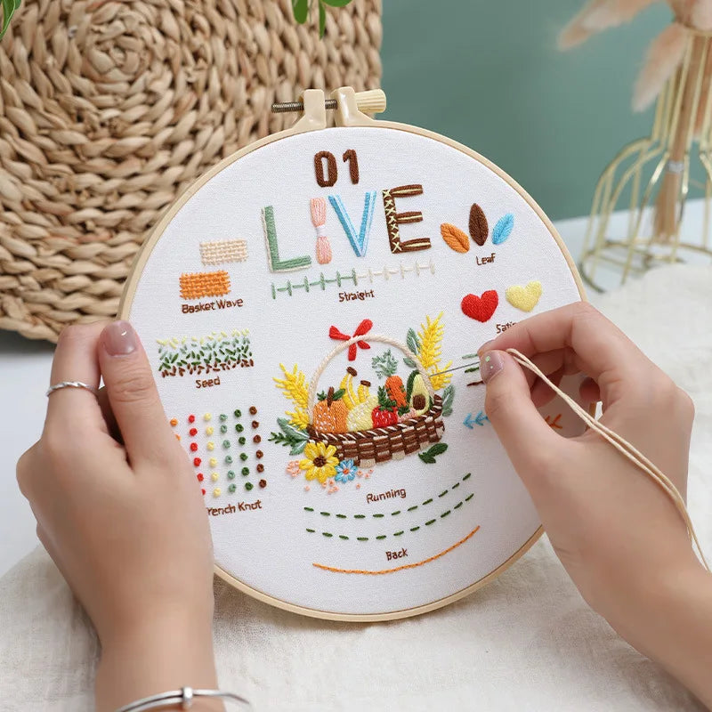 3-Piece Love & Laugh Beginner Embroidery Kit Kits For Stitchers