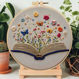 Blooming Book Hand Embroidery Kit The Stichers Heavane
