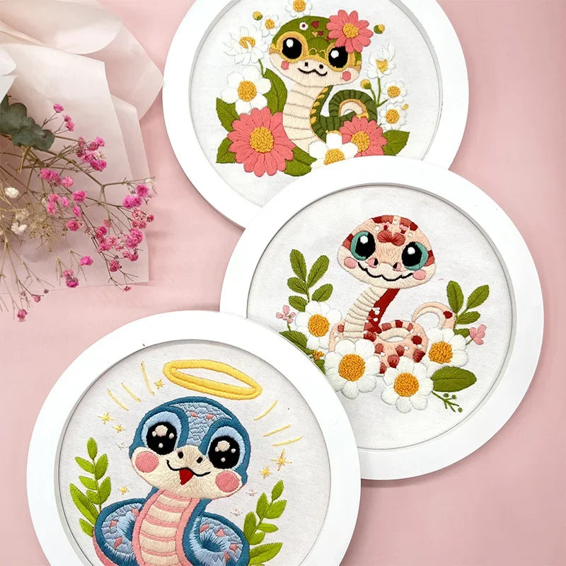 Snake Hand Embroidery Kit