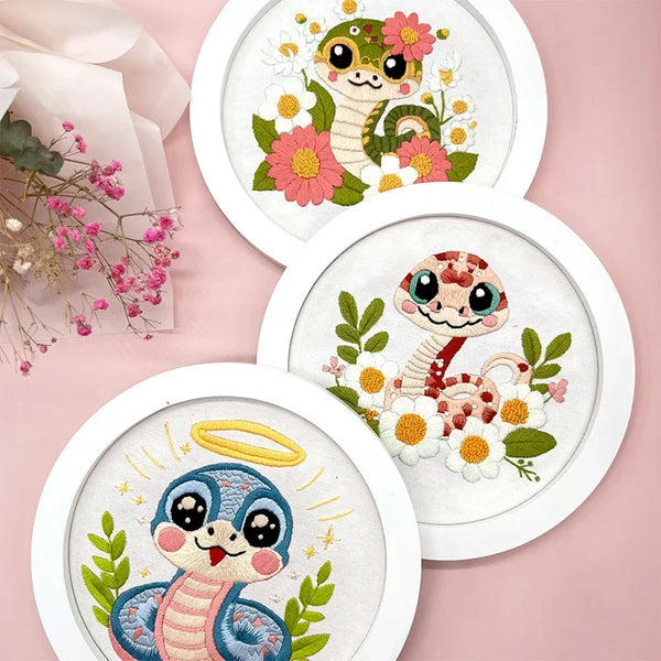 Snake Hand Embroidery Kit
