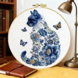 Cat Hand Embroidery Kit The Stichers Heavane