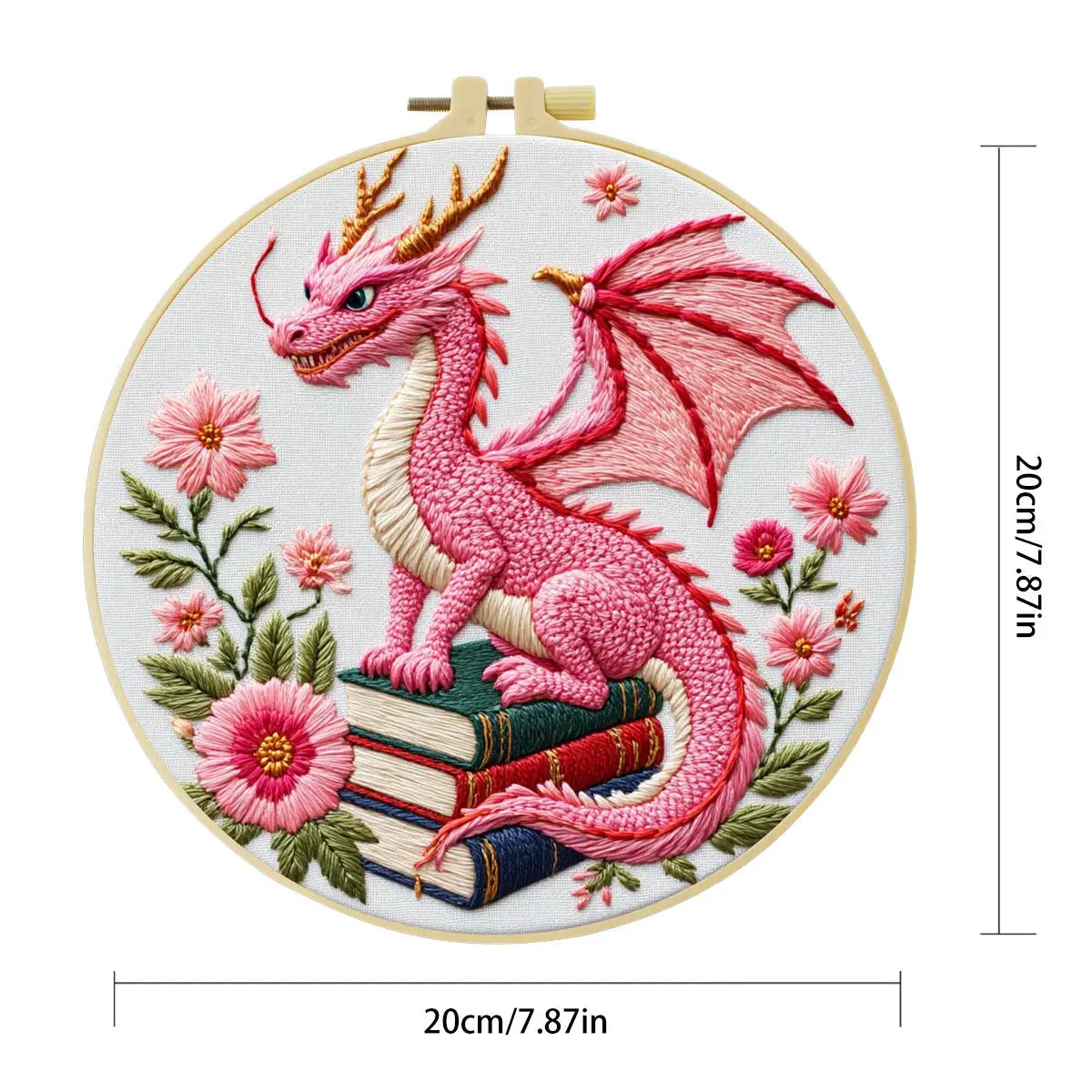 Pink Dinosaur Bag Embroidery Starter Kit The Stichers Heavane