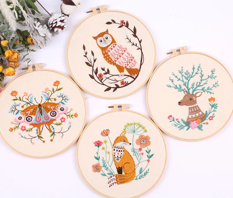 Woodland Animal Hand Embroidery Kit