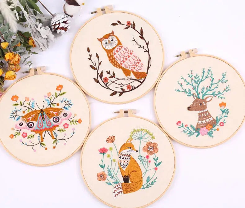 Woodland Animal Hand Embroidery Kit The Stichers Heavane