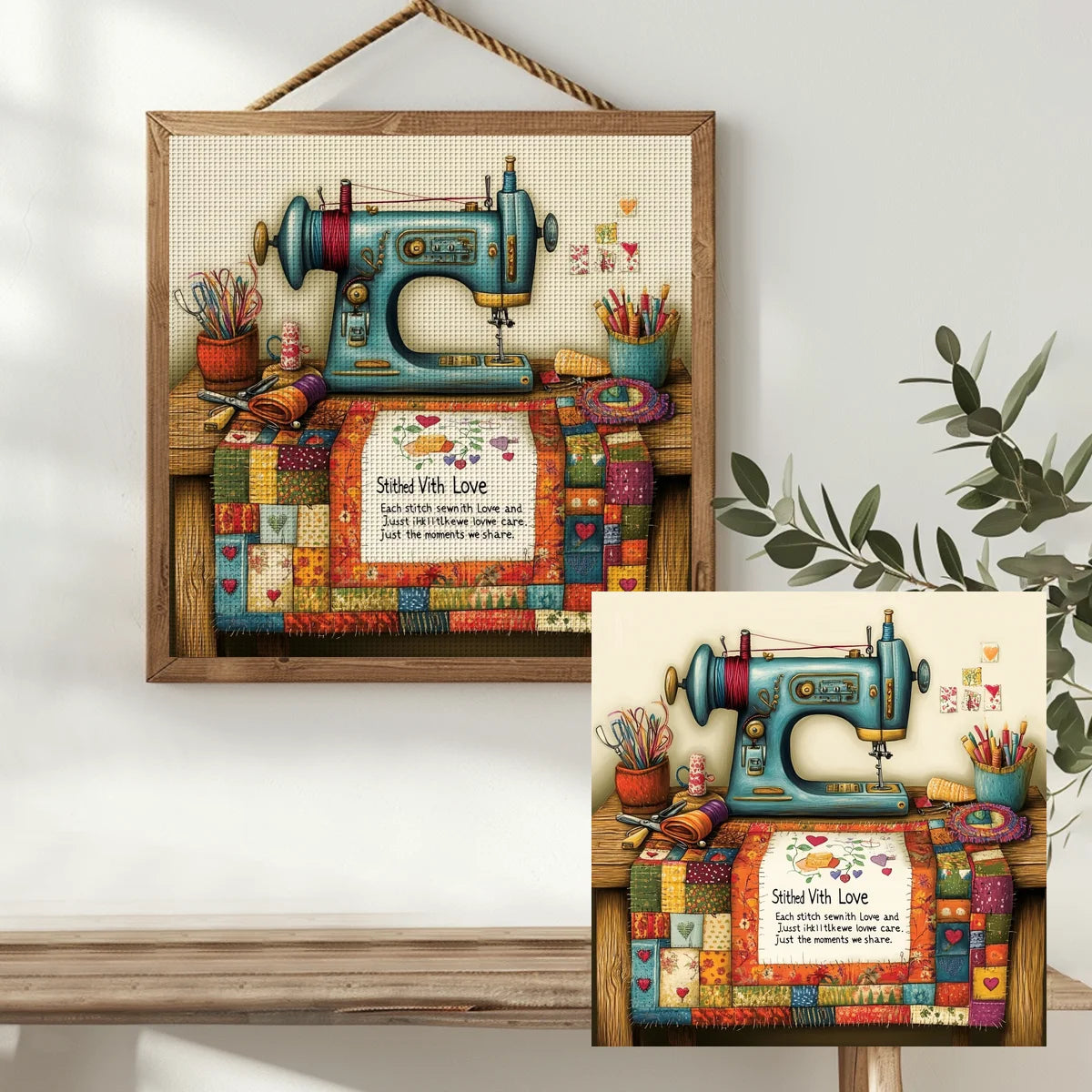 Vintage Sewing Room Cross Stitch Kit 🧵🪡❤️✨
