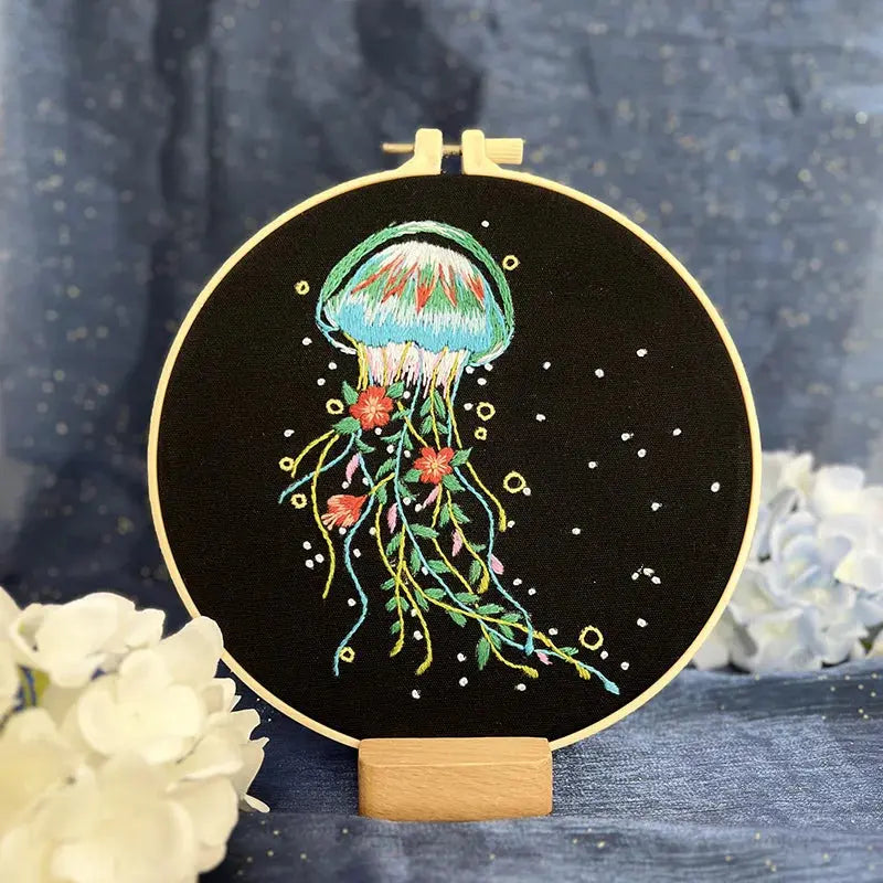 Jellyfish Embroidery Starter Kit The Stichers Heavane