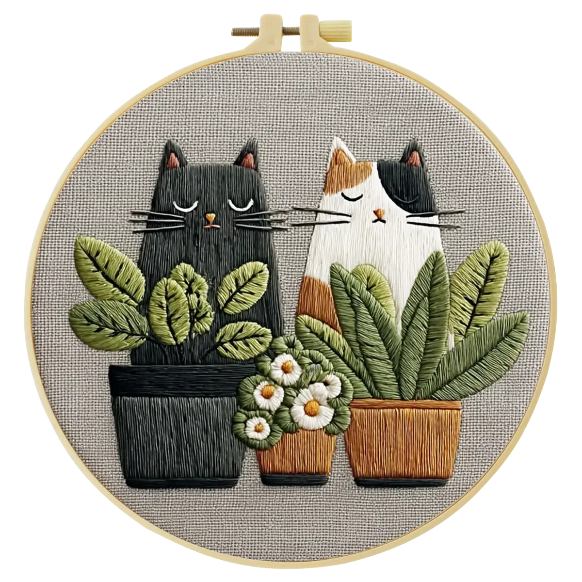 Kitty Hand Embroidery Kit The Stichers Heavane