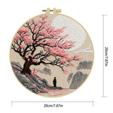 Lavender Field Embroidery DIY Kit – Beginner Floral Stitching Kit with Hoop & Pattern