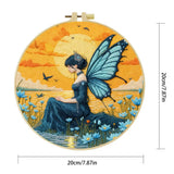 Moonlight Butterfly Fairy Embroidery Kit – Fantasy DIY Hand Embroidery Hoop Art Set