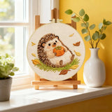 Cute Autumn Hedgehog & Pumpkin Embroidery Kit Kits For Stitchers