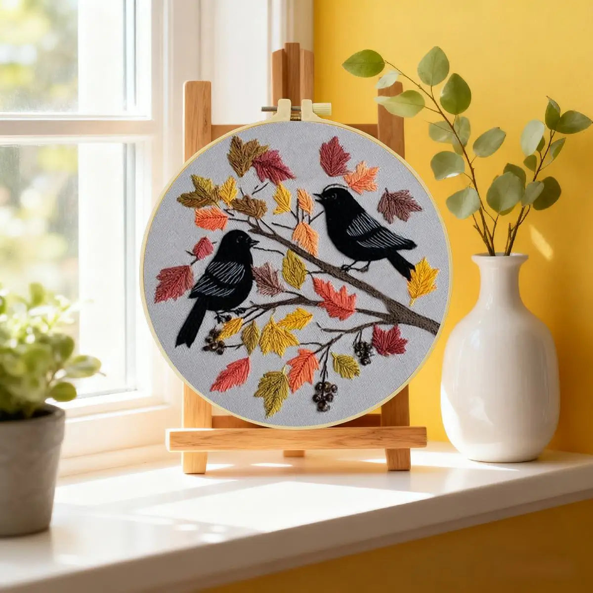 Two Crows Embroidery Kit