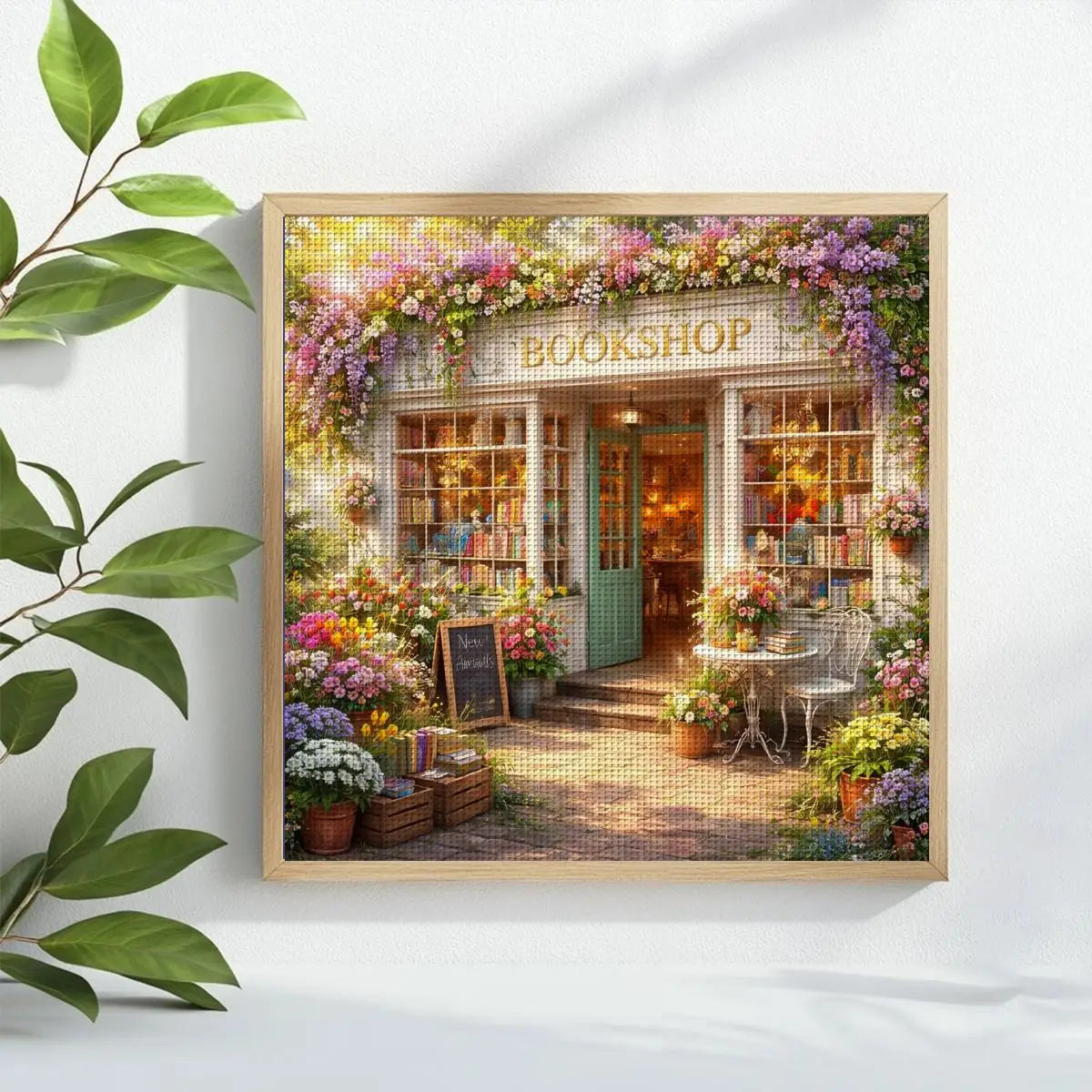 Blooming Bookshop Cross Stitch Kit 📚🌸🏡✨