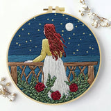 Lavender Field Embroidery DIY Kit – Beginner Floral Stitching Kit with Hoop & Pattern The Stichers Heavane