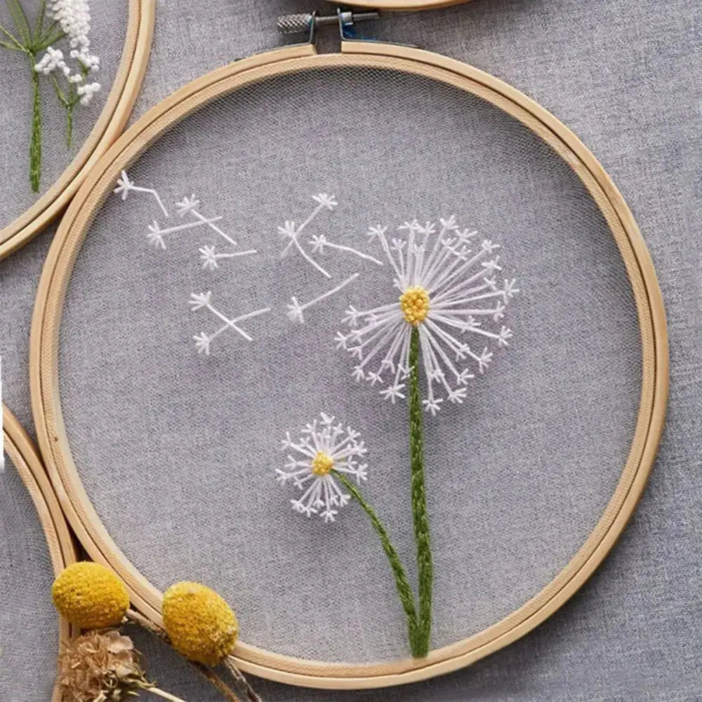 Transparent Double-Sided Flower Embroidery Starter Kit The Stichers Heavane