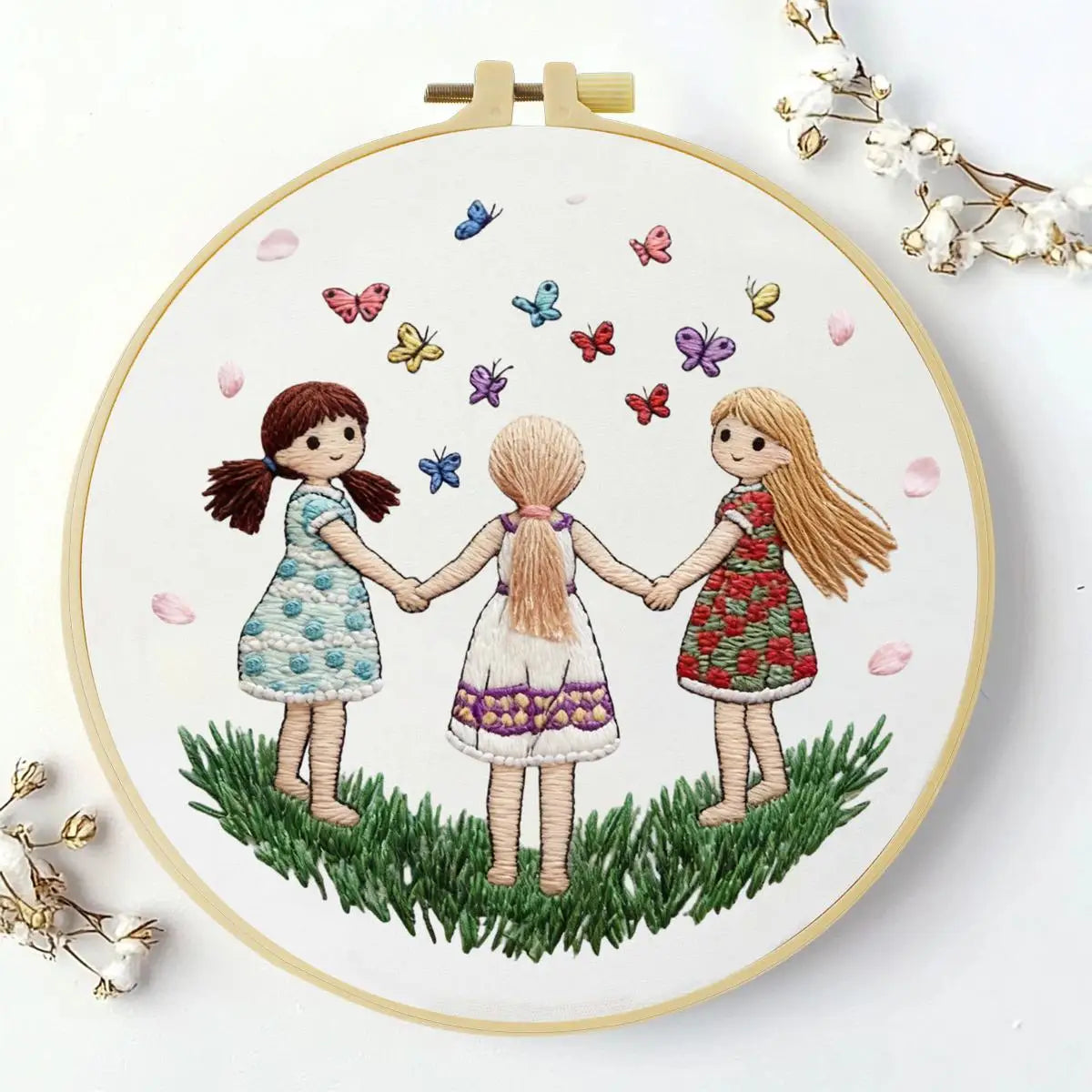 Best Friends Embroidery Kit for Beginners – DIY Girls Hand Embroidery Hoop Set