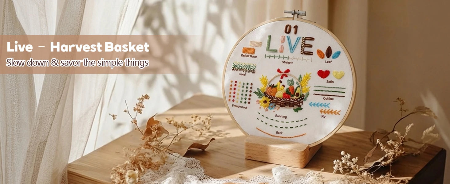 Love, Laugh & Live Beginner Embroidery Kit Kits For Stitchers