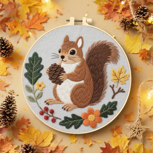 Forest Friends Hand Embroidery Kit