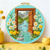 Open Door Landscape Embroidery Kit – DIY Nature Scene Hoop Art for Beginners & Craft Lovers