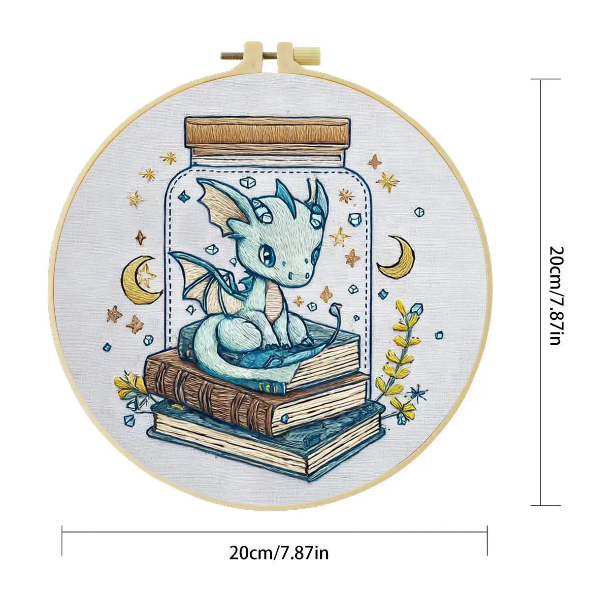Baby Dragon Library Embroidery Kit Kits For Stitchers