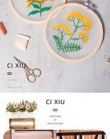 Transparent Double-Sided Flower Embroidery Starter Kit The Stichers Heavane