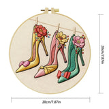 Floral High Heels Embroidery Kit – Fashion Shoes DIY Hand Embroidery Hoop Art Set