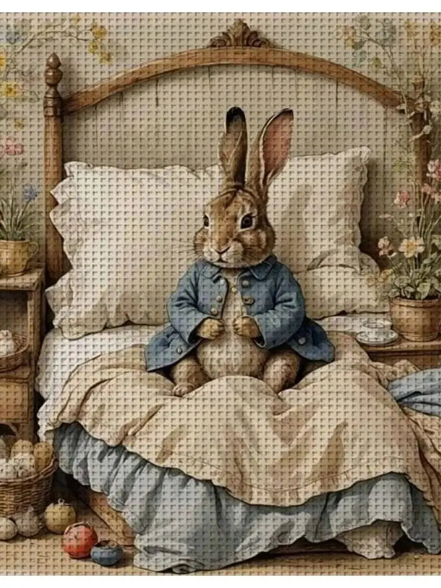 Peter Rabbit Bedroom Cross Stitch Kit 🐰🛏️🧵✨