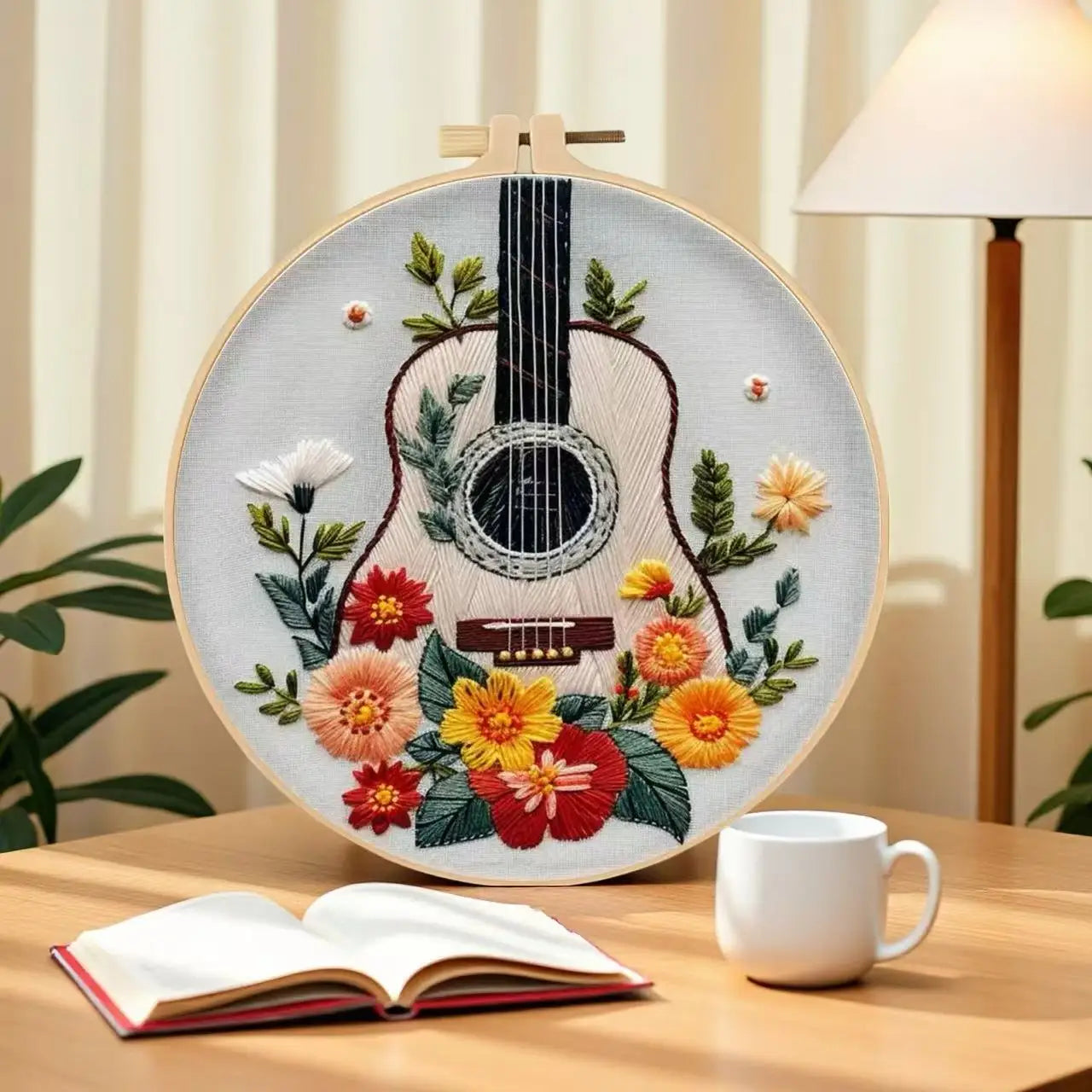 Floral Violin Embroidery Starter Kit