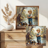 Little Fisherman & Dog Cross Stitch Kit 🎣🐶🧵✨