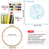Four Seasons Landscape Embroidery Kit – Spring Summer Fall Winter DIY Sewing Craft, Nature Hoop Wall Art Decor