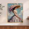 Floral Hat Lady Cross Stitch Kit ๐ธ๐๐งต