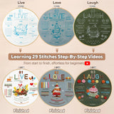 Love, Laugh & Live Beginner Embroidery Kit Kits For Stitchers