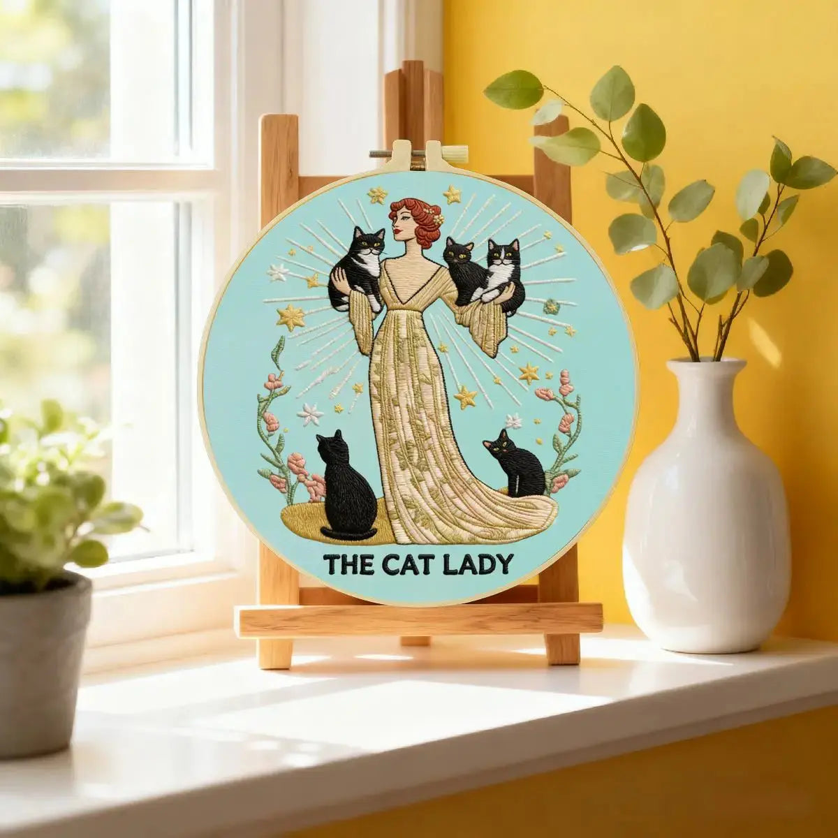 The Cat Lady Embroidery Kit Kits For Stitchers