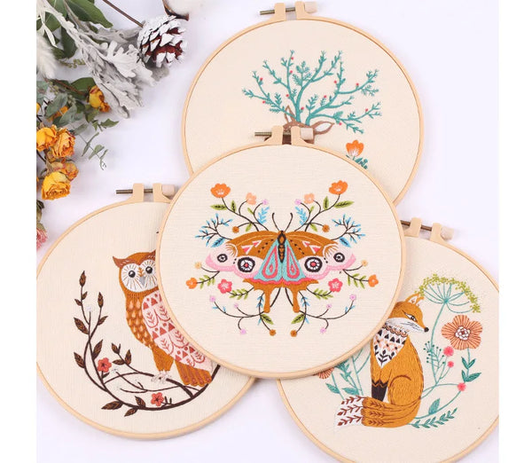 Woodland Animal Hand Embroidery Kit