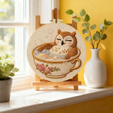Cozy Owl Teacup Embroidery Kit Kits For Stitchers