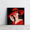 Lady in Red Elegance Cross Stitch Kit ❤️👒✨🖤