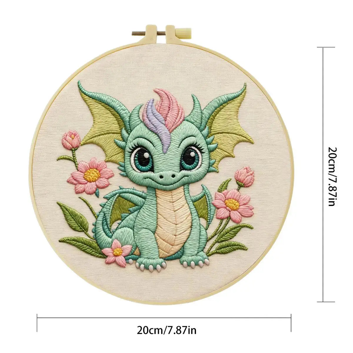 Baby Dragon Embroidery Kit 🐉🌸 Kits For Stitchers