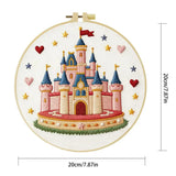 Fairytale Princess Castle Embroidery Kit – Magical Kingdom DIY Hand Embroidery Hoop Art Set Kits For Stitchers