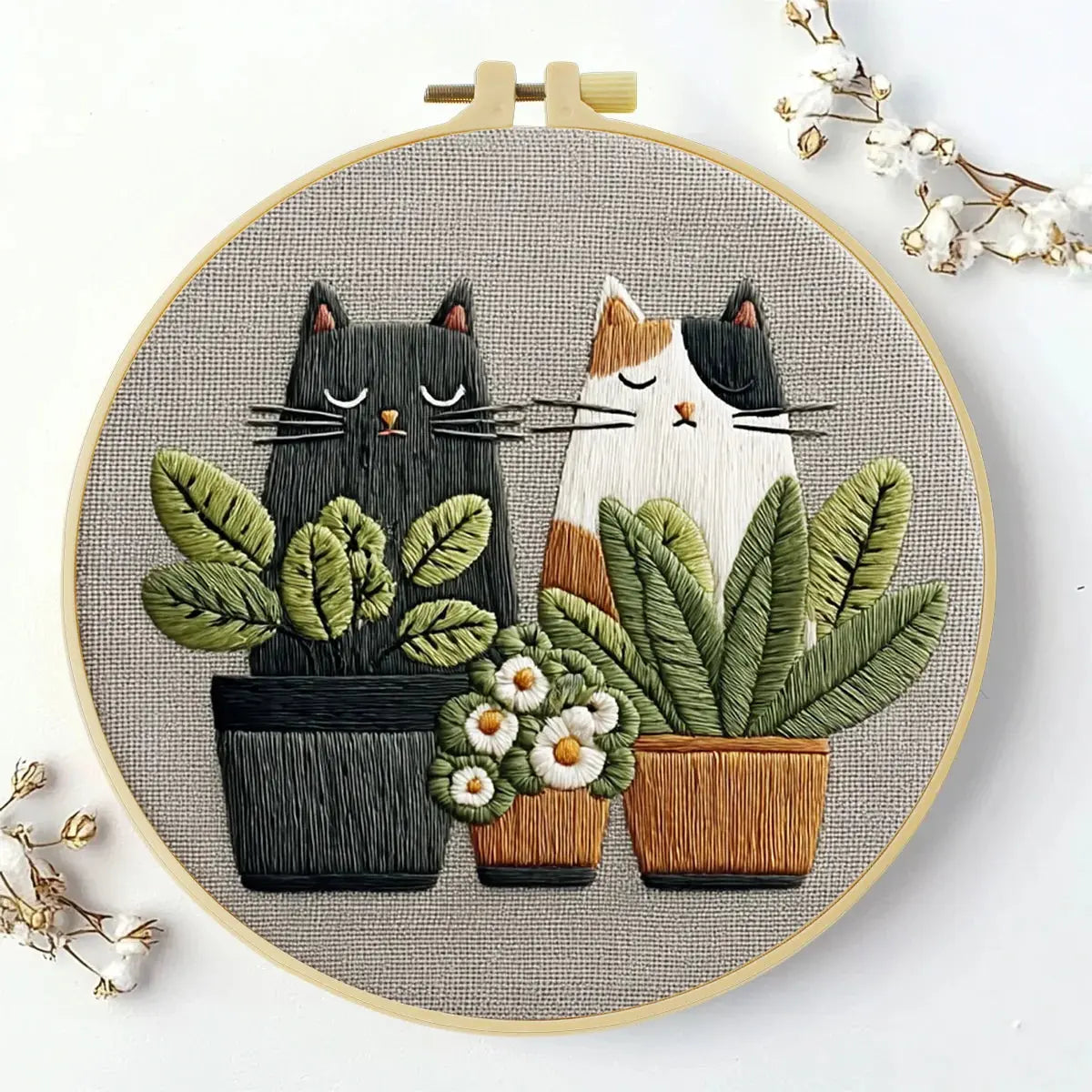 Kitty Hand Embroidery Kit The Stichers Heavane