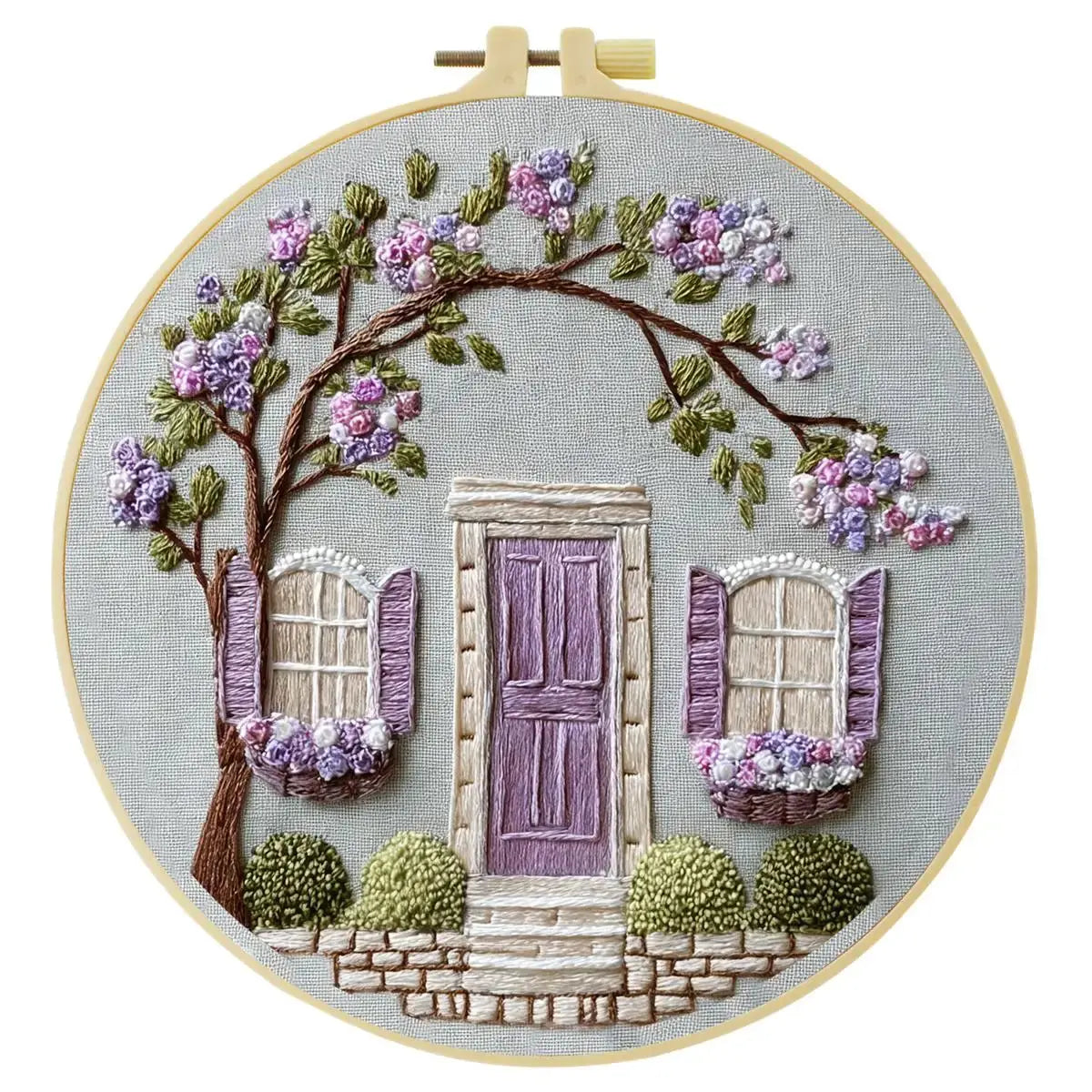Lavender Cottage Embroidery Kit Kits For Stitchers