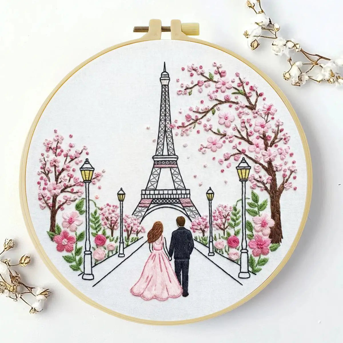 Springtime Paris Love Embroidery Kit 🌸🗼💕 Kits For Stitchers