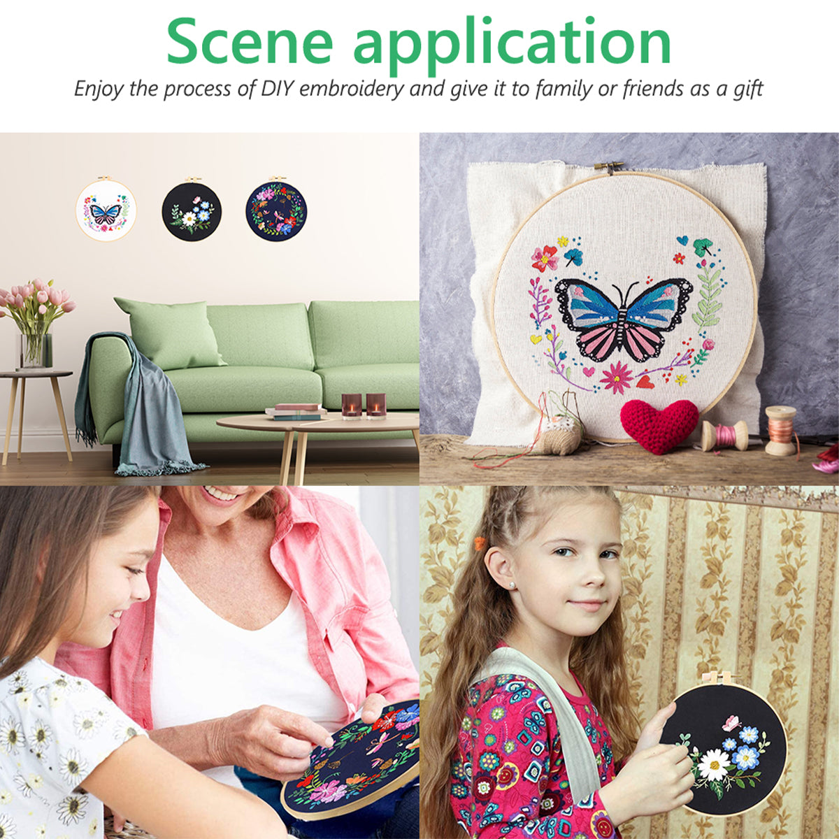 3-Piece Beginner Embroidery Technique Kit Kits For Stitchers
