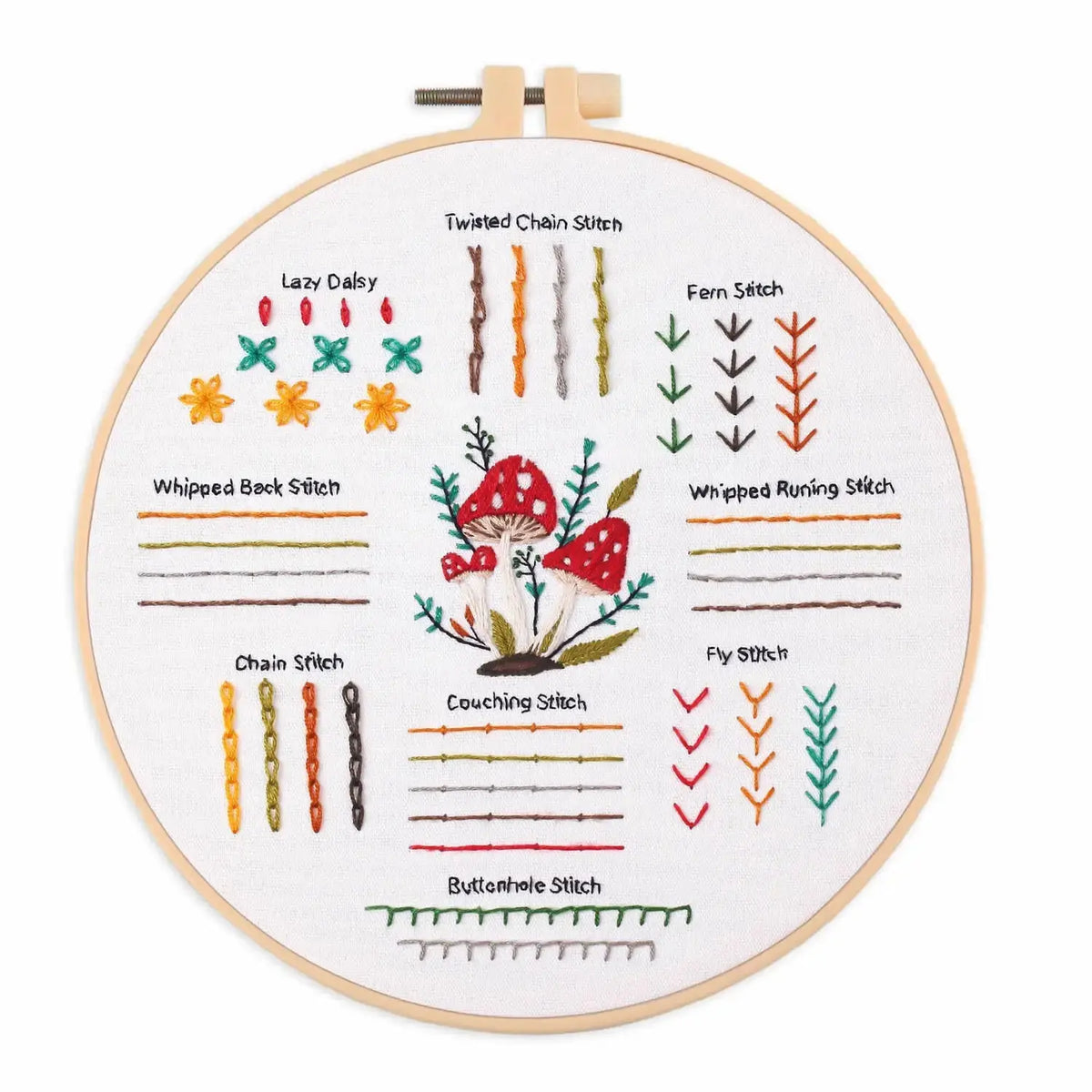 4-Piece Beginner Embroidery Stitch Learning Kit Kits For Stitchers