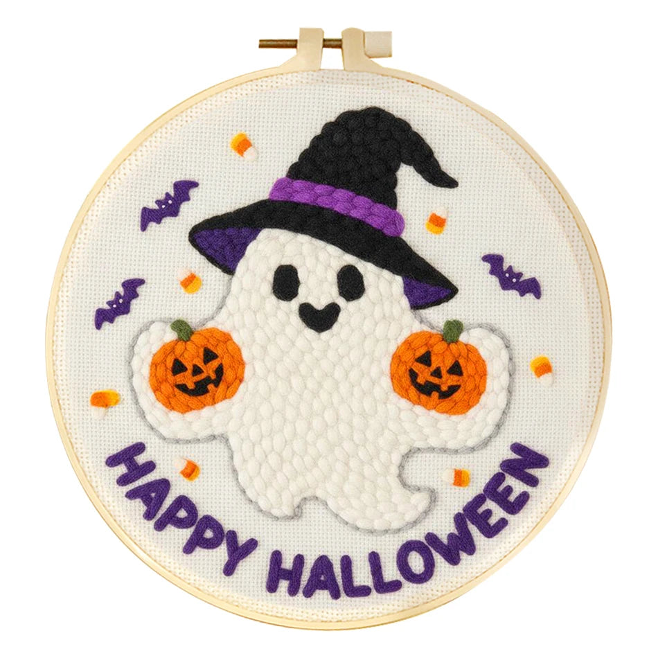 Cute Halloween Characters Embroidery Kit Collection – 6 Designs