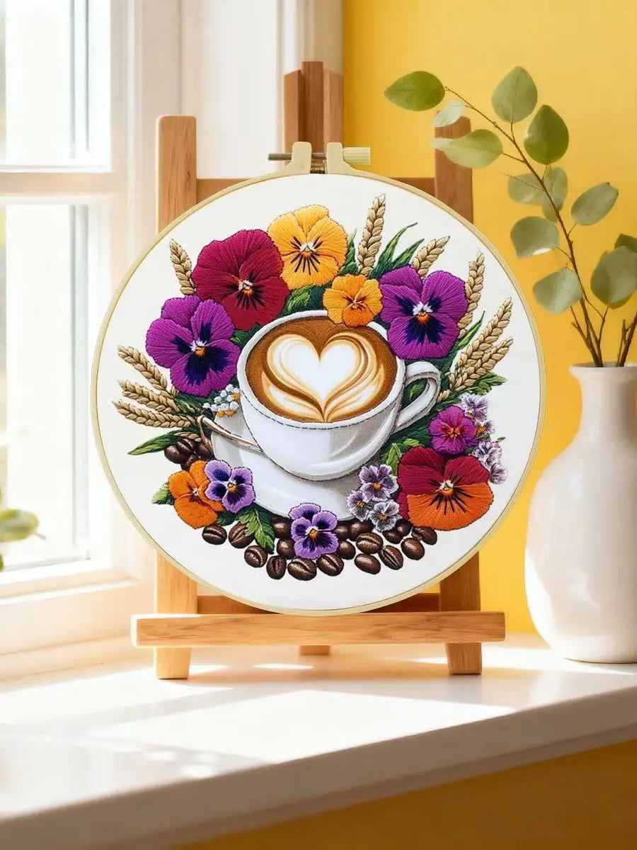 Coffee Moment Embroidery Kit