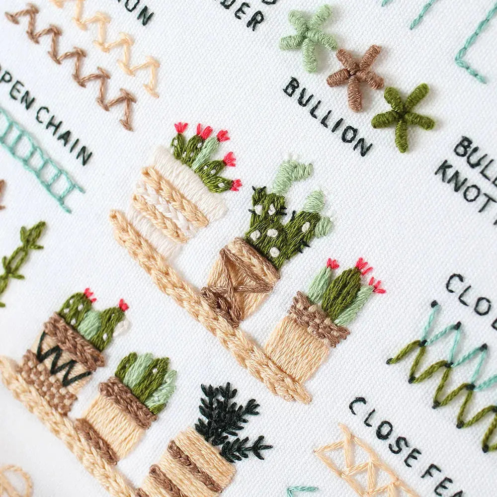 3-Piece Beginner Embroidery Stitch Practice Kit Kits For Stitchers