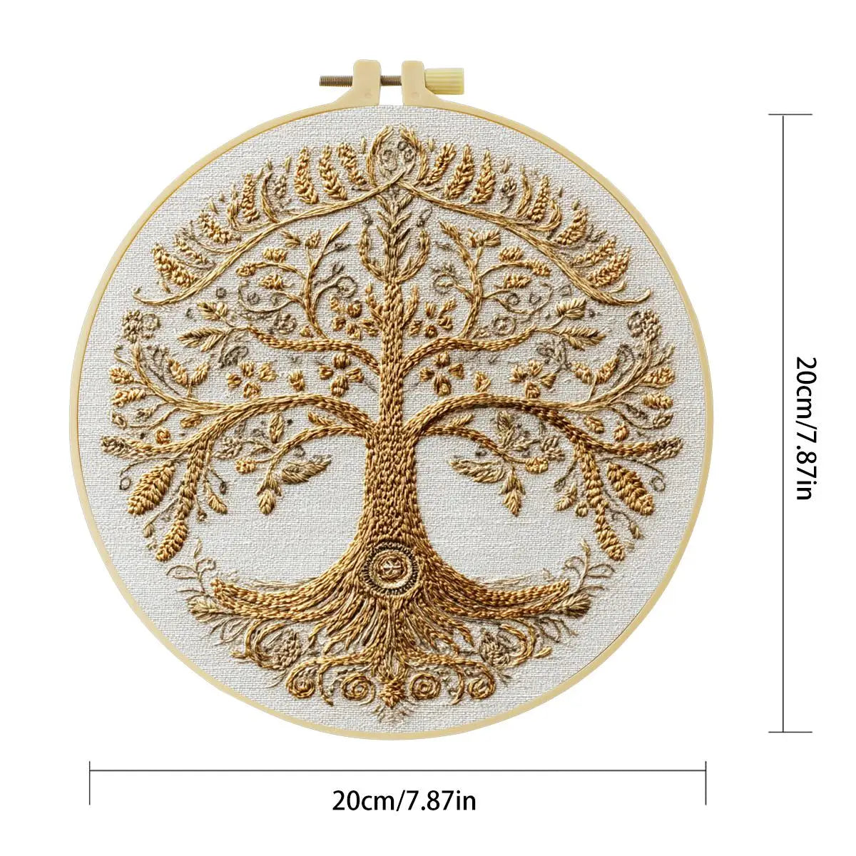 Tree of Life Embroidery Kit for Beginners – DIY Hand Embroidery Hoop Set