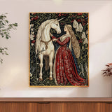 Enchanted Unicorn & Lady Cross Stitch Kit 🦄🌹✨