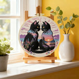 Midnight Soulmates Cat Embroidery Kit Kits For Stitchers
