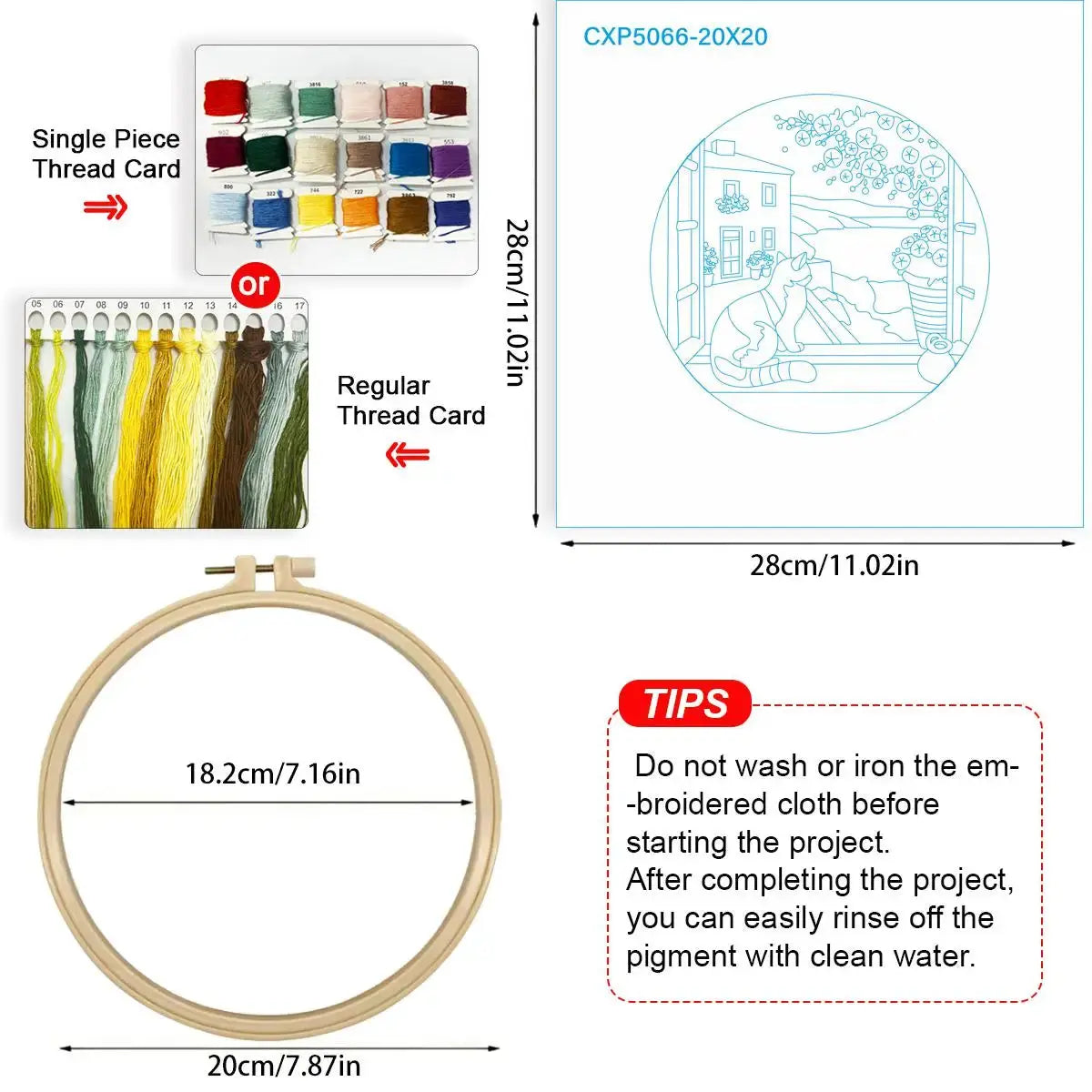 Seaside Window Cat Embroidery Kit Kits For Stitchers