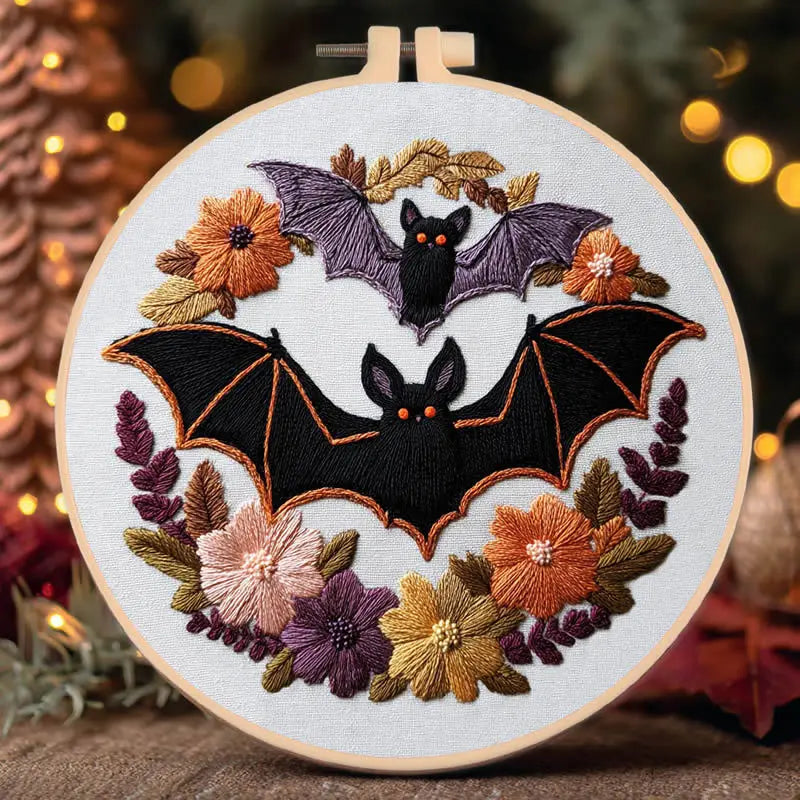 Floral Halloween Embroidery Kit Collection – 4 Designs